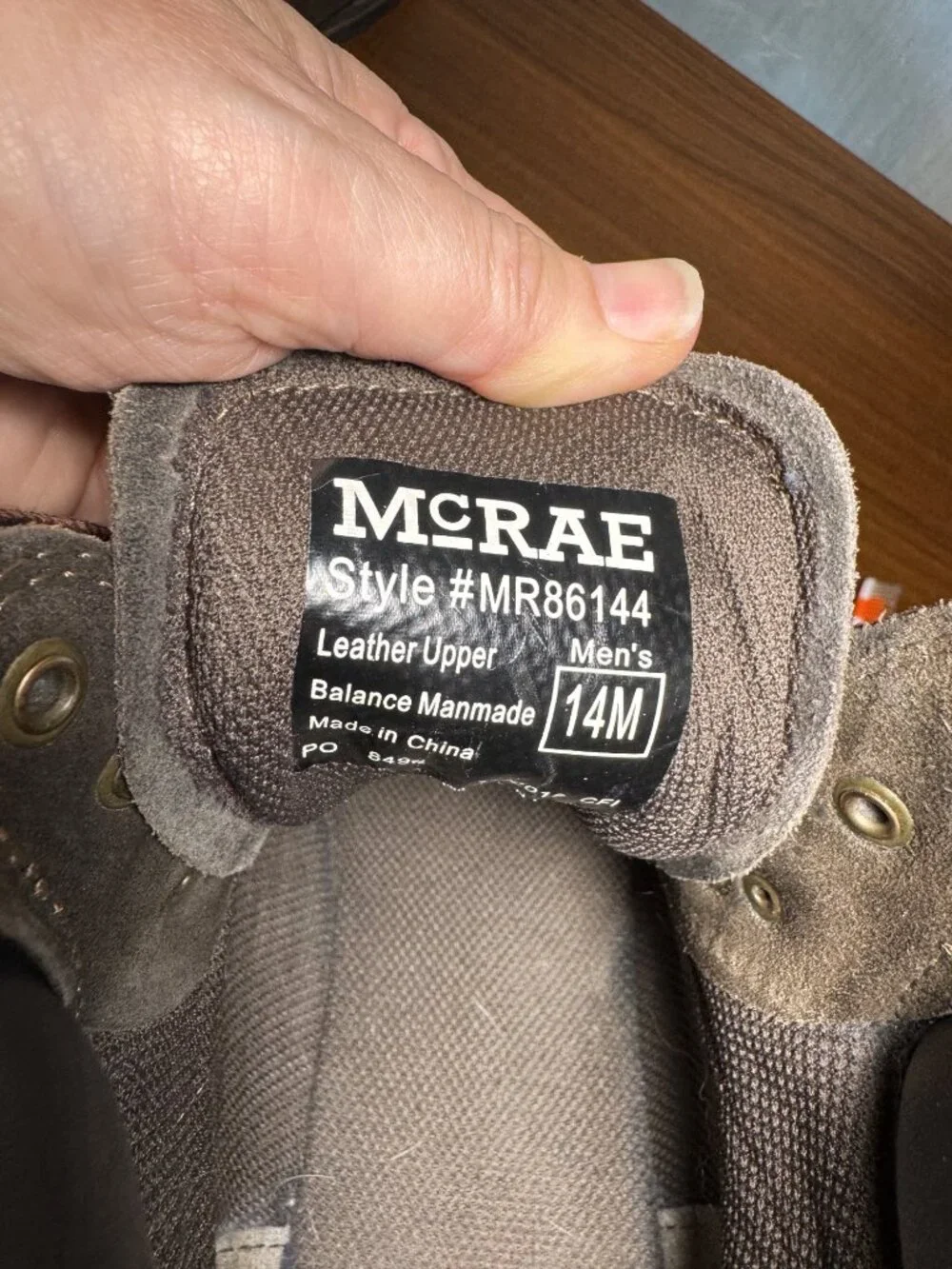 McRae Industrial Men's size 14 Brown Leather Lace-Up Work Boots